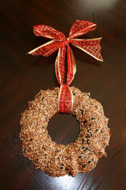 Birdseed wreath