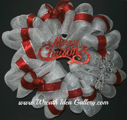 Merry Christmas Deco Mesh Wreath