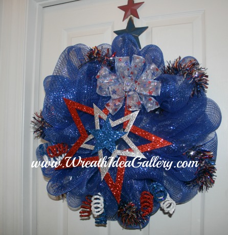 #patriotic deco mesh wreath