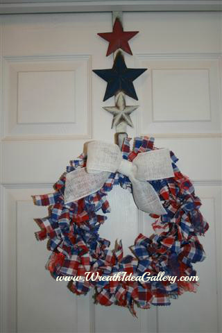 Patriotic Rag Wreath