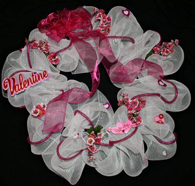 Valentine Deco Mesh Wreath