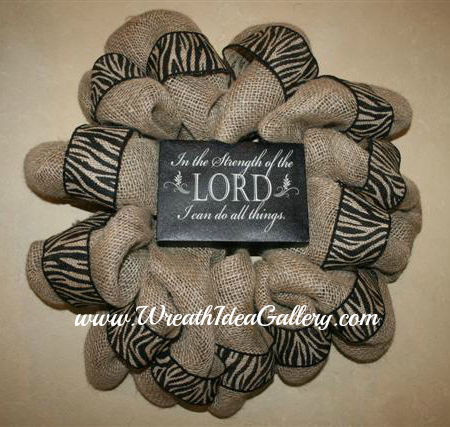 Burlap Religious Bible Quote