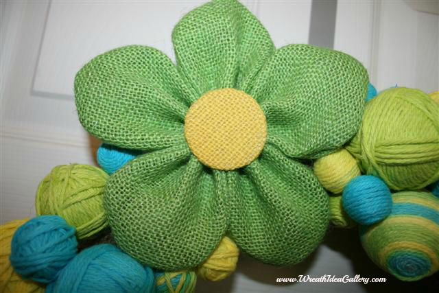 burlap flower